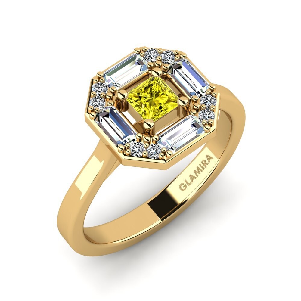 Diamant Jaune Bague de fiançailles Demo