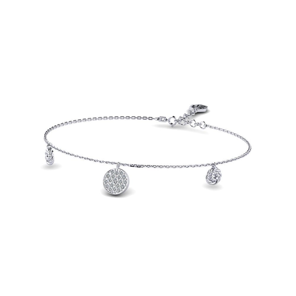 Palladium 950 Zircone Bracelet pour femme Demonstrate
