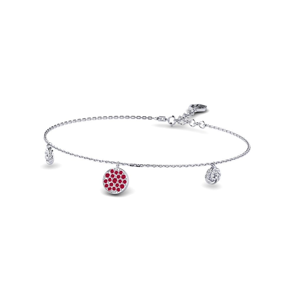 Palladium 950 Rubis Bracelet pour femme Demonstrate