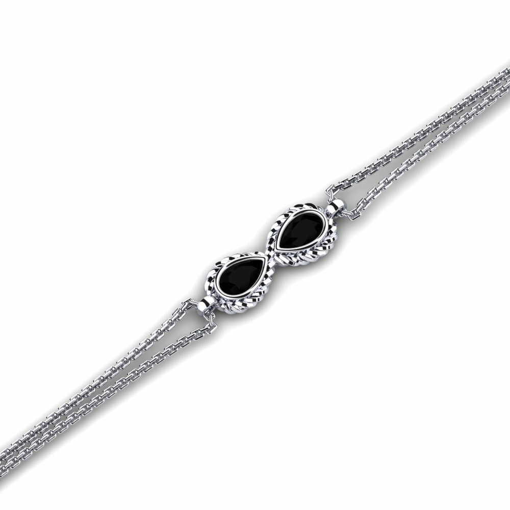 Pera Diamante negro Pulsera Deniargnon