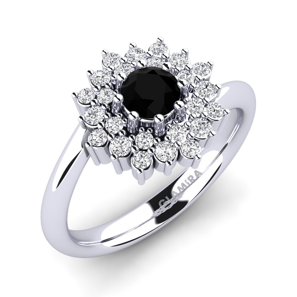 Black Diamond Engagement Ring Denisa