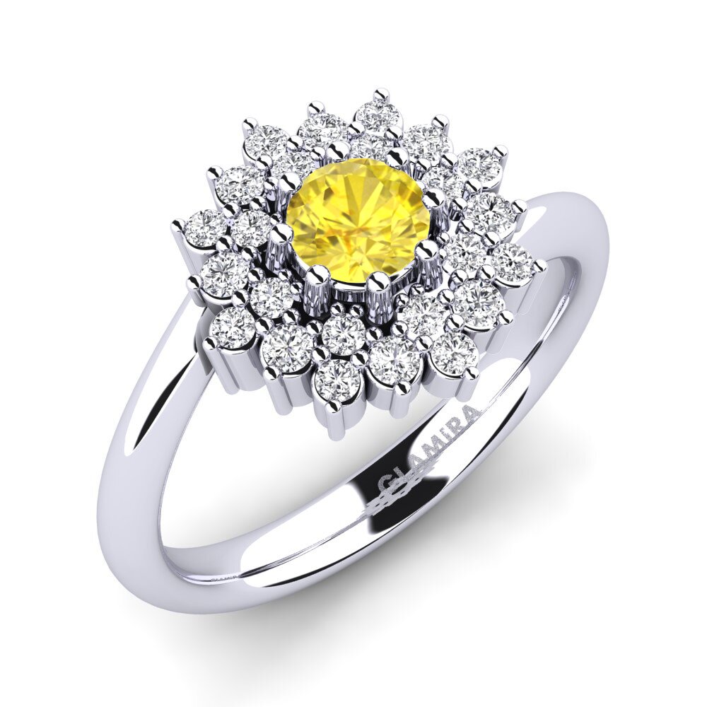 Zafiro amarillo Anillo de compromiso Denisa
