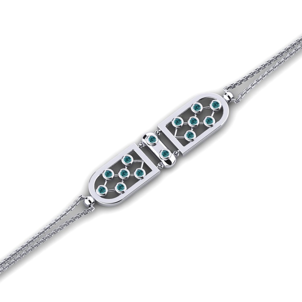 Diamant Bleu Bracelet pour femme Denison