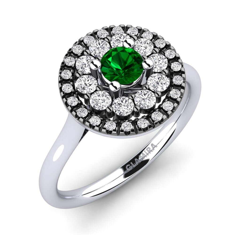 Zircone Vert Bague de fiançailles Denny