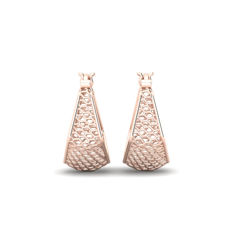 14k Rose Gold Earring Denude