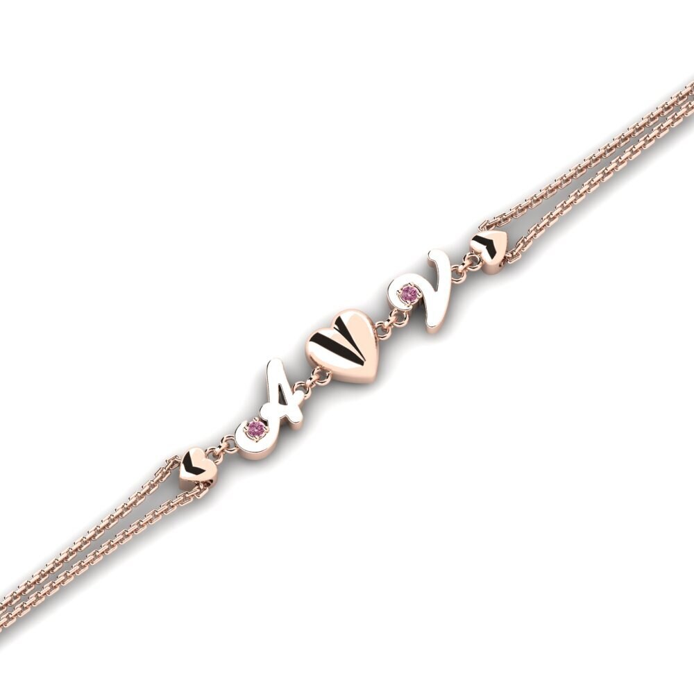 14ct Rose Gold Rhodolite Garnet Women's Bracelet Denyse