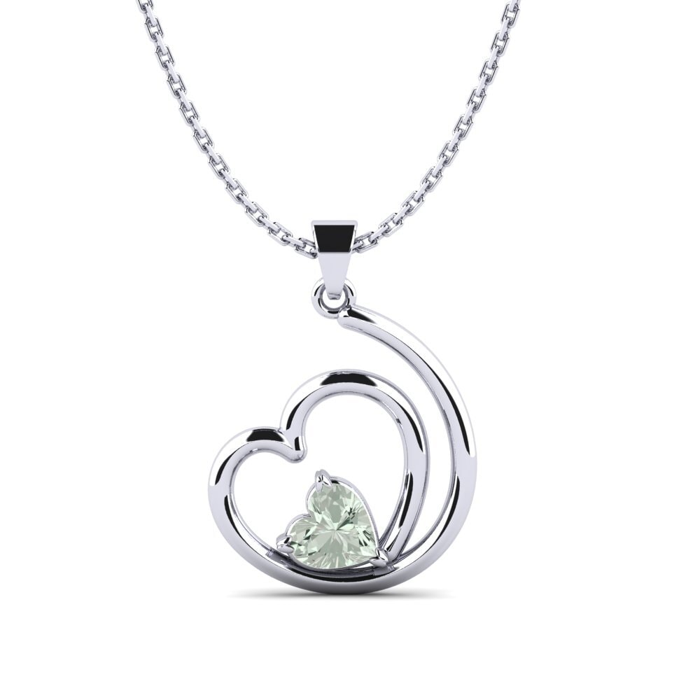 925 Silver Green Amethyst Pendant Deolinda