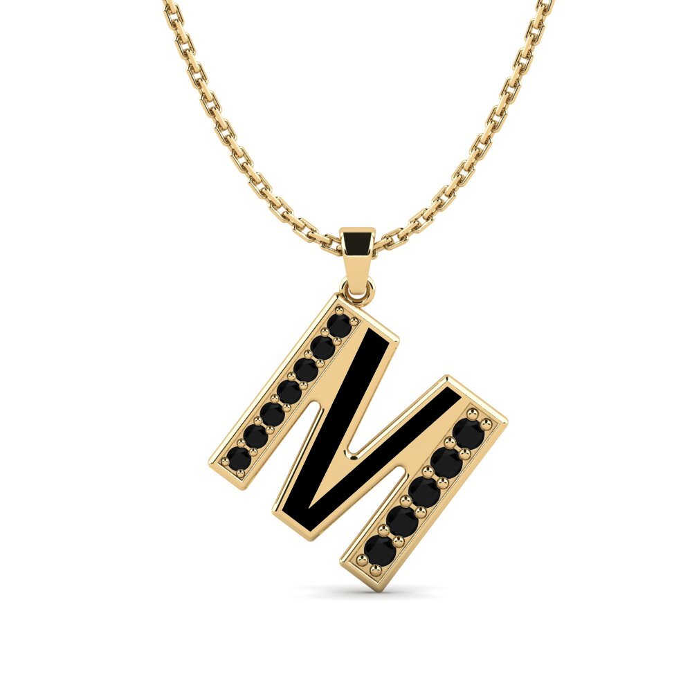 Diamante Negro Colgante de Mujer Deou - M