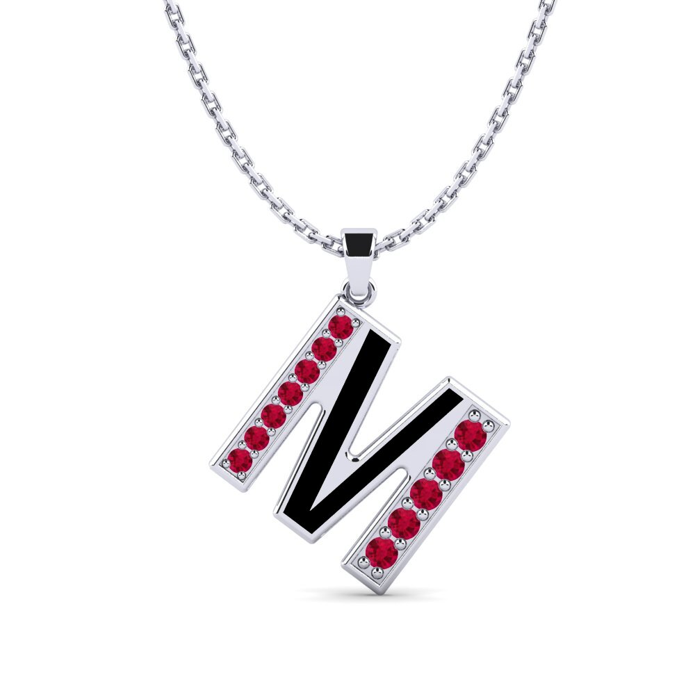 950 Platinum Ruby Women's Pendant Deou - M