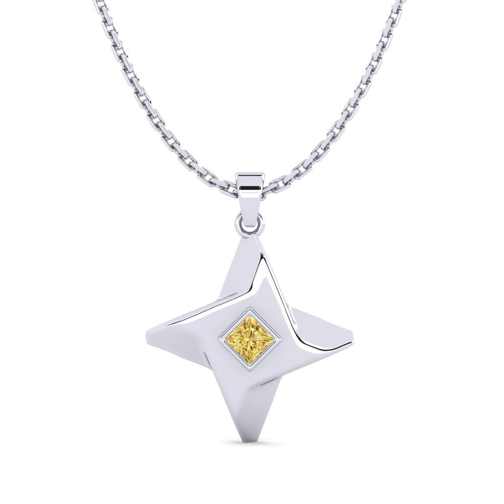 Gele Diamant Dames Hanger Deranged