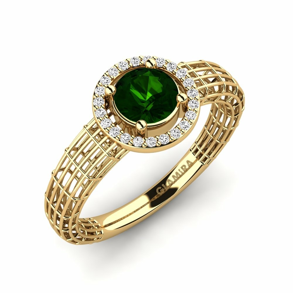 Green Tourmaline Engagement Ring Derby