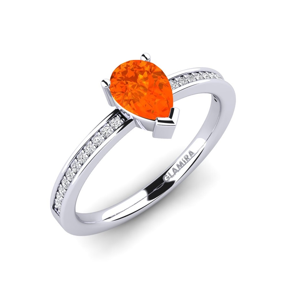 Fire Opal Engagement Ring Derry