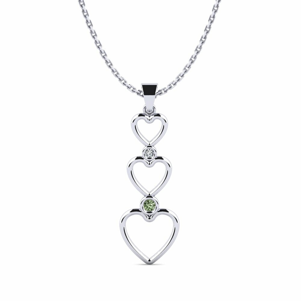 Groene Diamant Dames Hanger Desargente