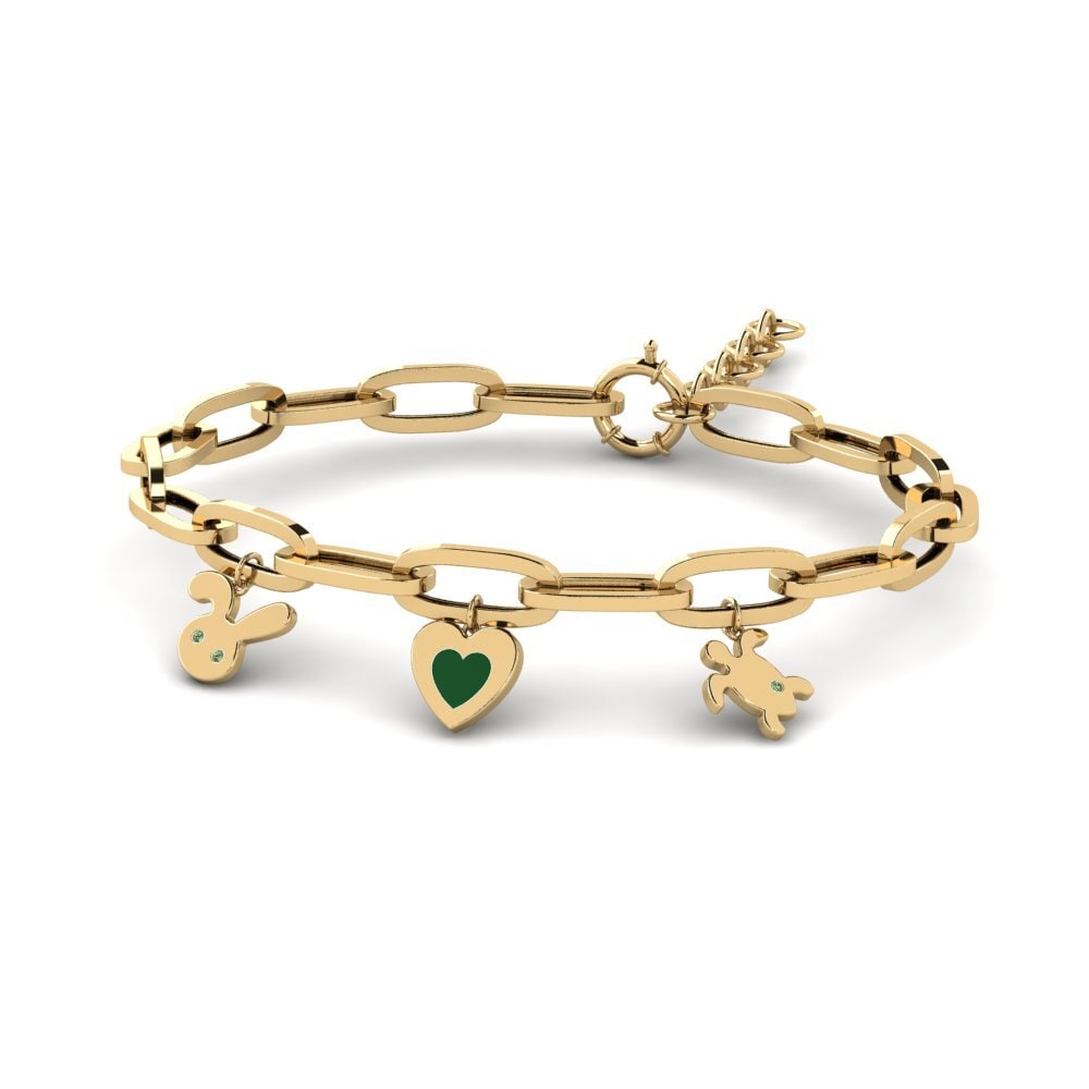 Diamante Verde Pulsera con clip Desc