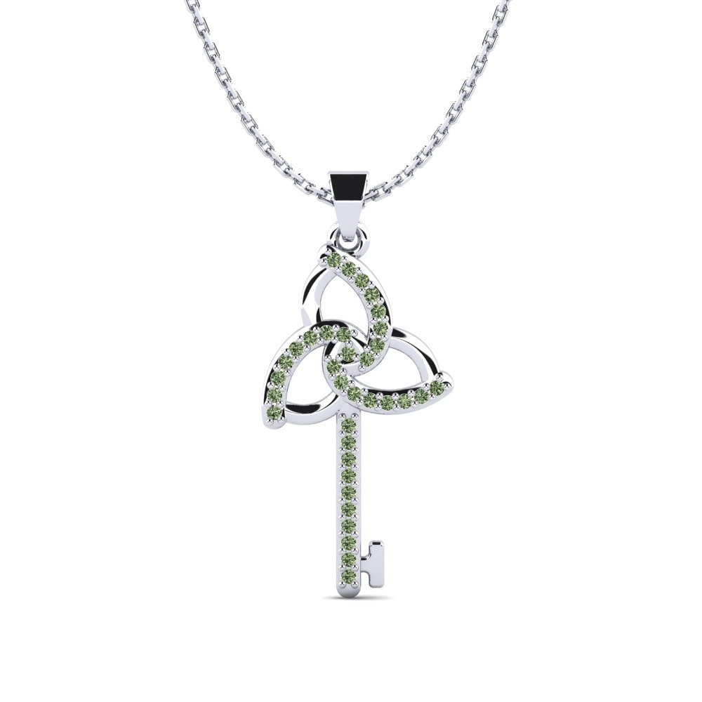 Diamant Vert Pendentif pour femme Deshelia
