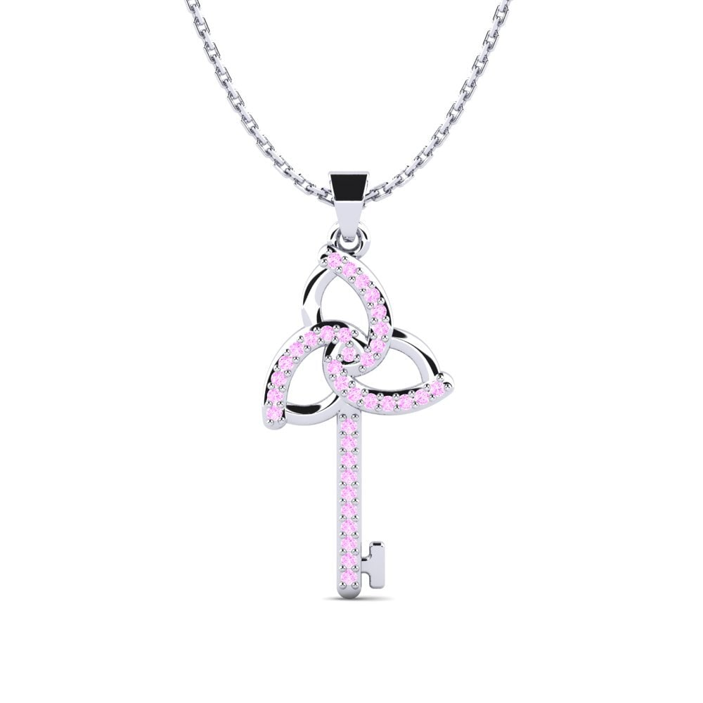 Pink Sapphire Women's Pendant Deshelia