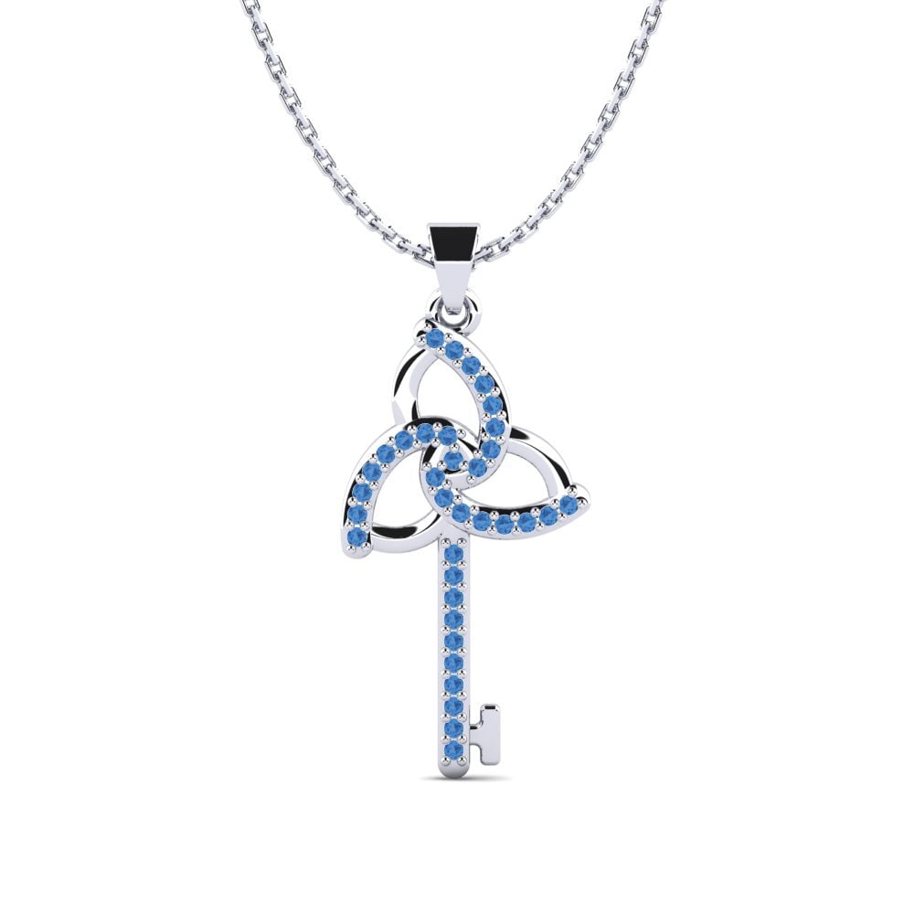 Dark Blue Zirconia Women's Pendant Deshelia