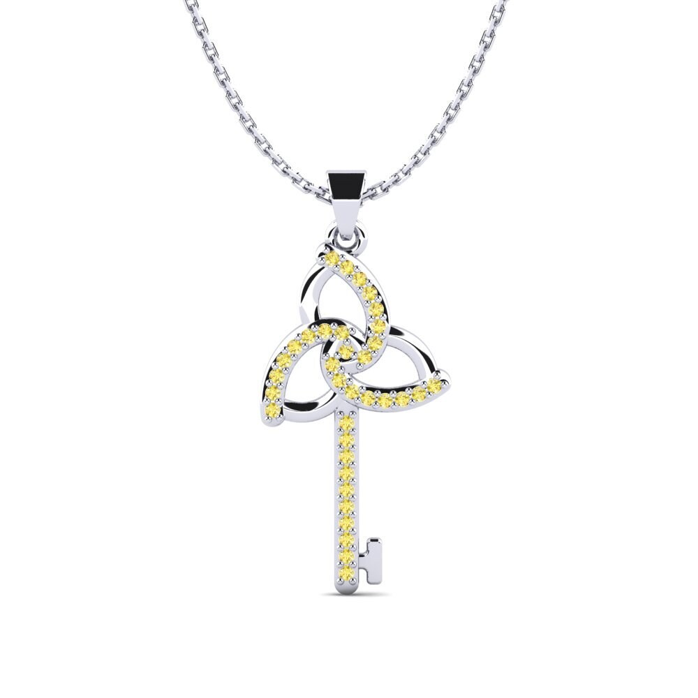 Yellow Sapphire Women's Pendant Deshelia