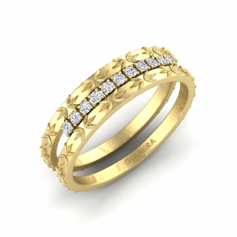 Eternity Organic Design Collection GLAMIRA Ring Dessein 585 Yellow Gold Diamond