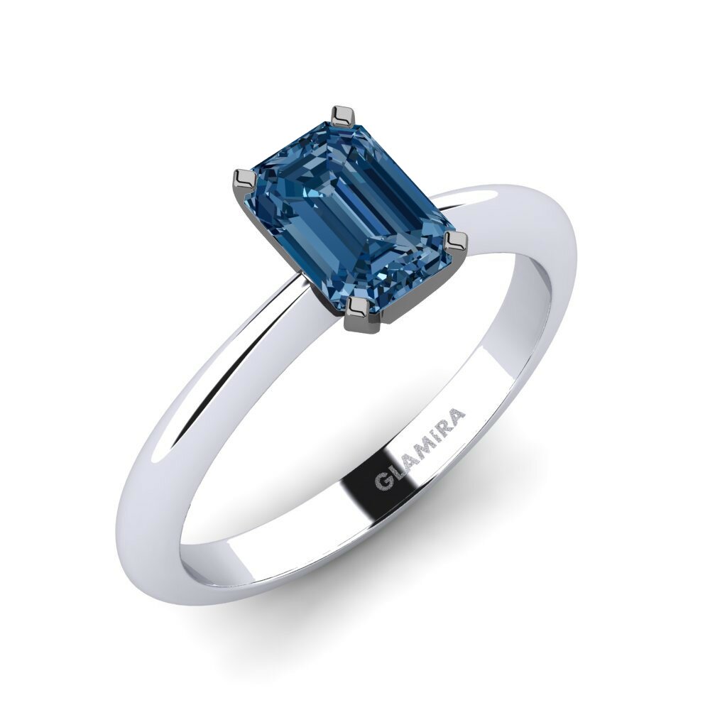 Bague de fiançailles Dessie Diamant Bleu