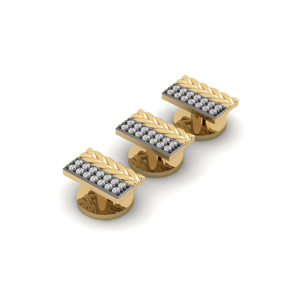 Lab Grown Diamond Tuxedo 3 Studs Dessoubre