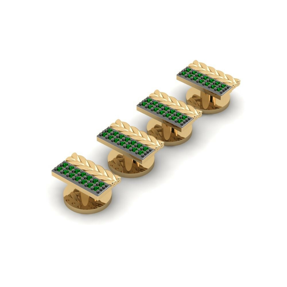 Green Zirconia Tuxedo 4 Studs Dessoubre