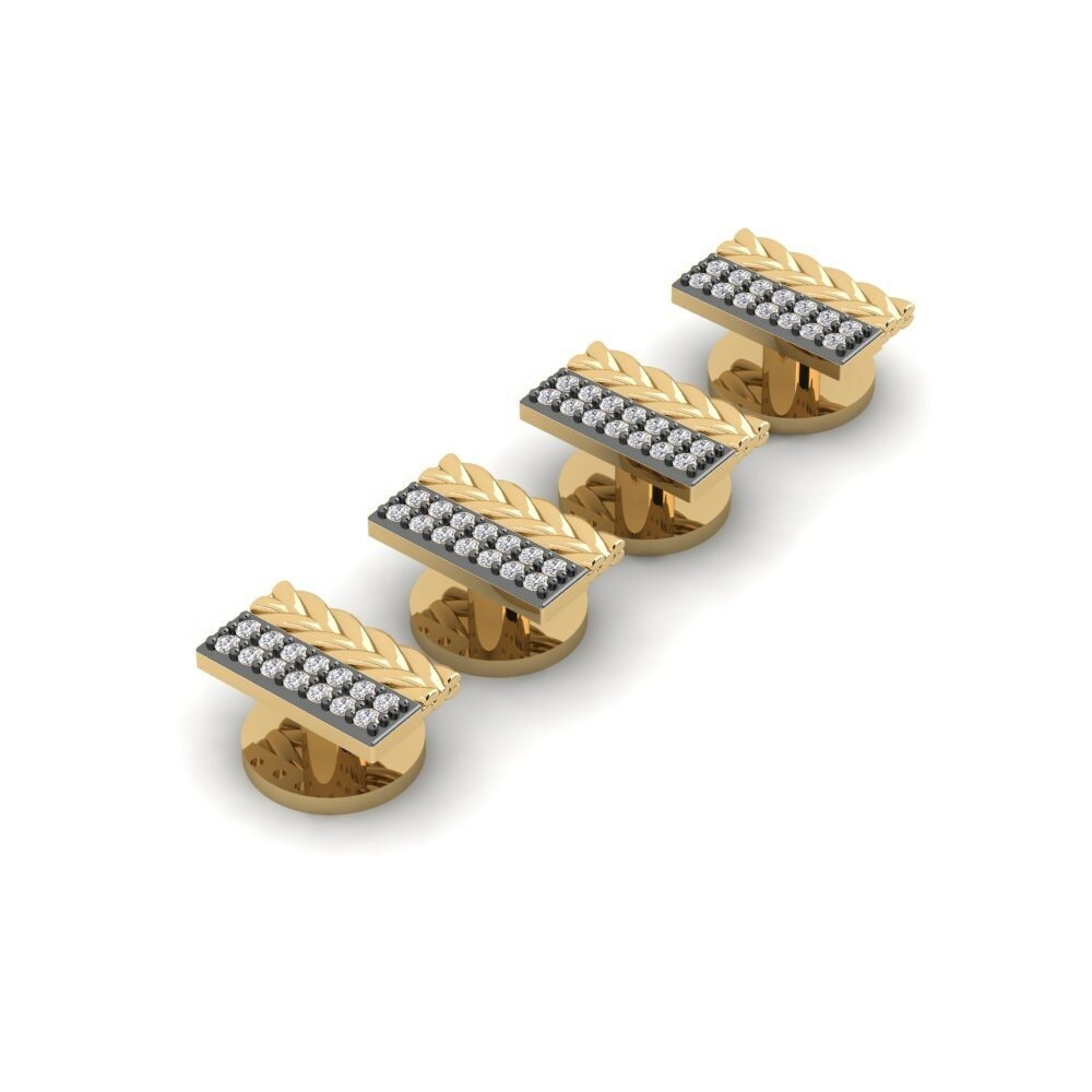 Lab Grown Diamond Tuxedo 4 Studs Dessoubre