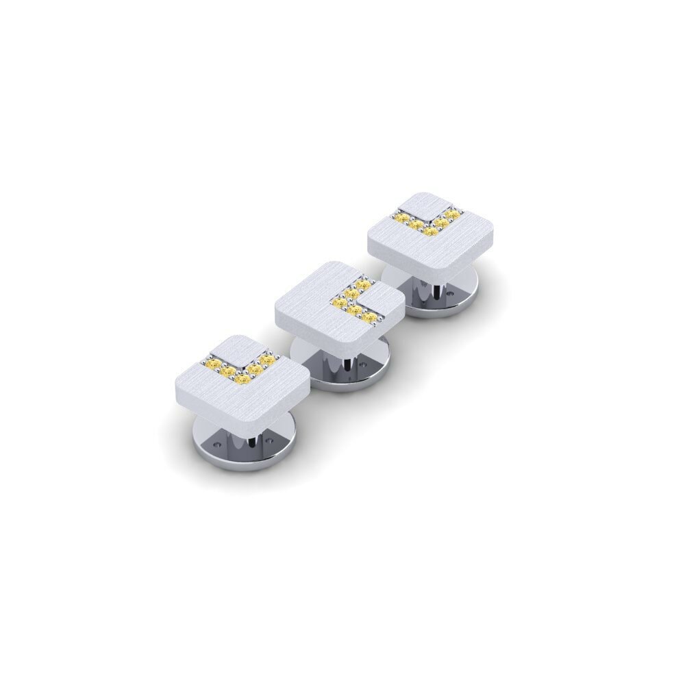 Yellow Diamond Tuxedo 3 Studs Detroit