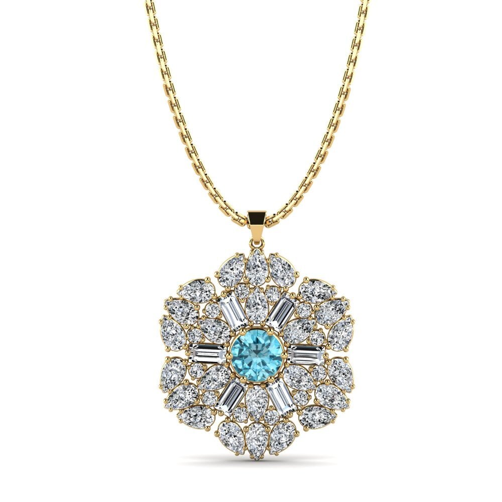 Blue Zircon Women's Pendant Detwiler
