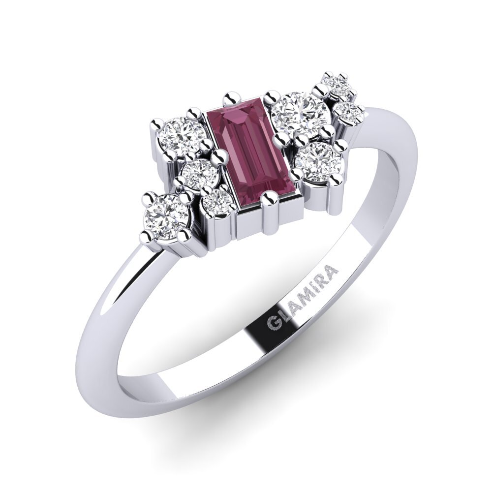 Rhodolite Garnet Engagement Ring Devin