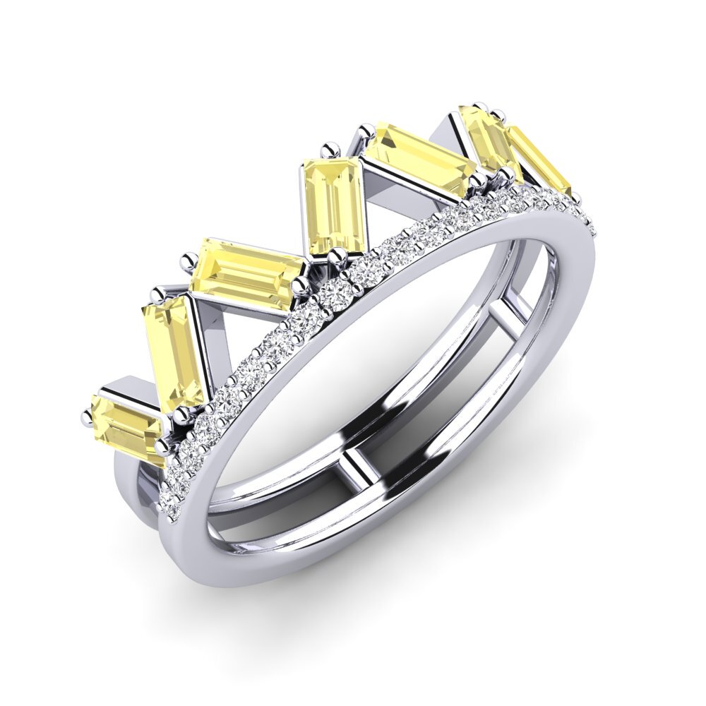 Gelber Saphir Ring Devoiced