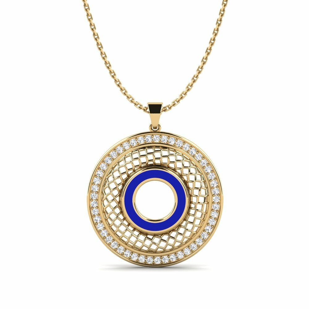 Vàng 18K Đá Zirconia Mặt dây chuyền nữ Dgeard