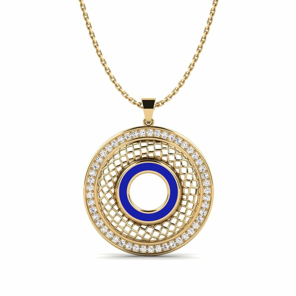 Vàng 9K Đá Moissanite Mặt dây chuyền nữ Dgeard