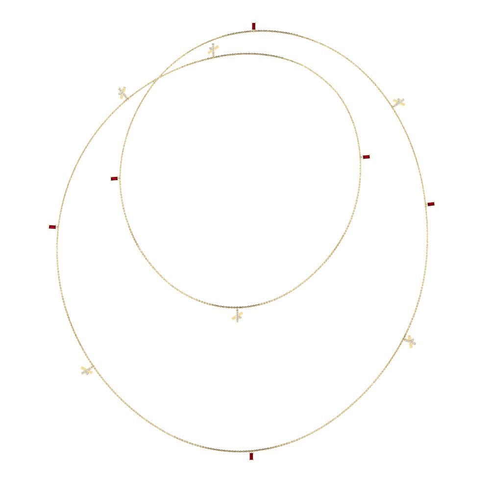 Red Zirconia Women's Necklace Diakrisi