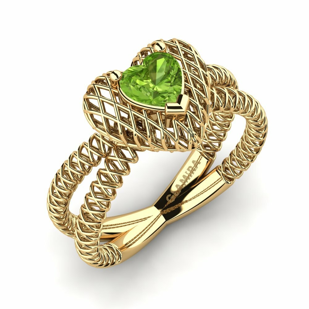 Peridot 14k Yellow Gold Ring Dicentra