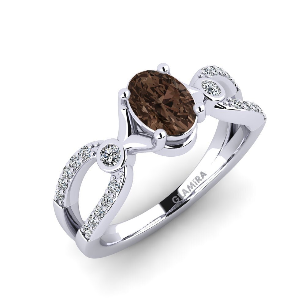 Oval Smoky Quartz Women's Ring Dideneua