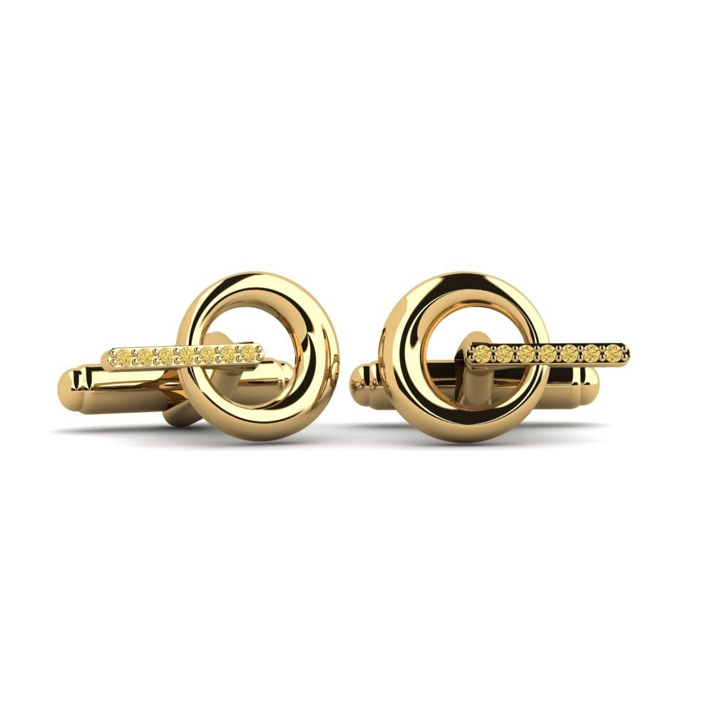 585 Gult Guld Gul Diamant Manchetknap Didier