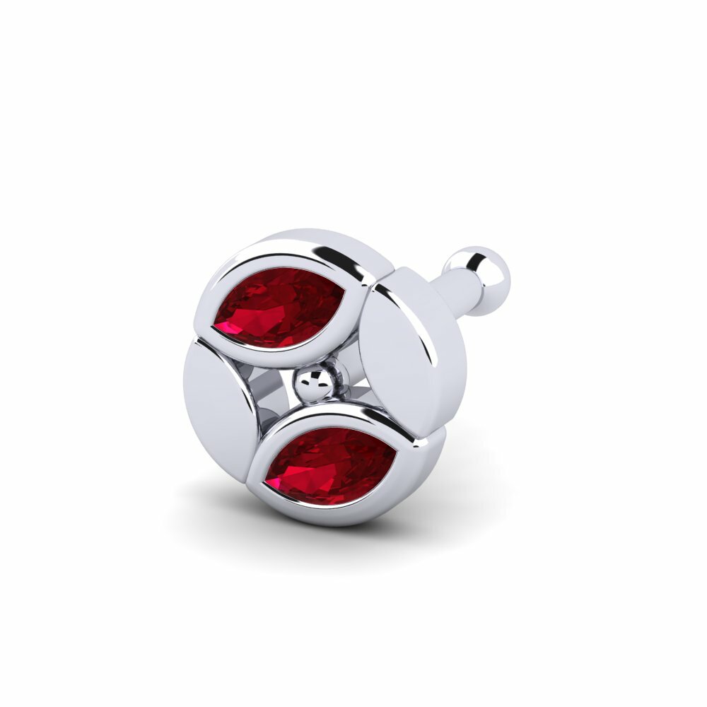 Red Zirconia Nose Pin Didizen