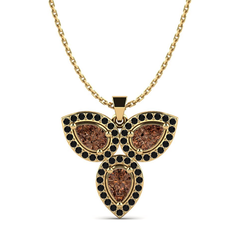 Diamant Brun Pendentif pour femme Diedre