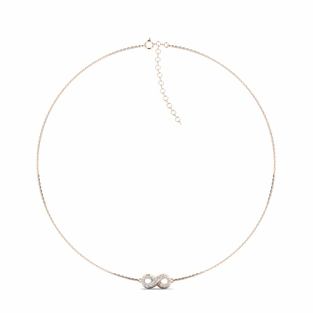 Vàng Hồng 18K Kim Cương Nhân Tạo Dây chuyền choker nữ Differentway