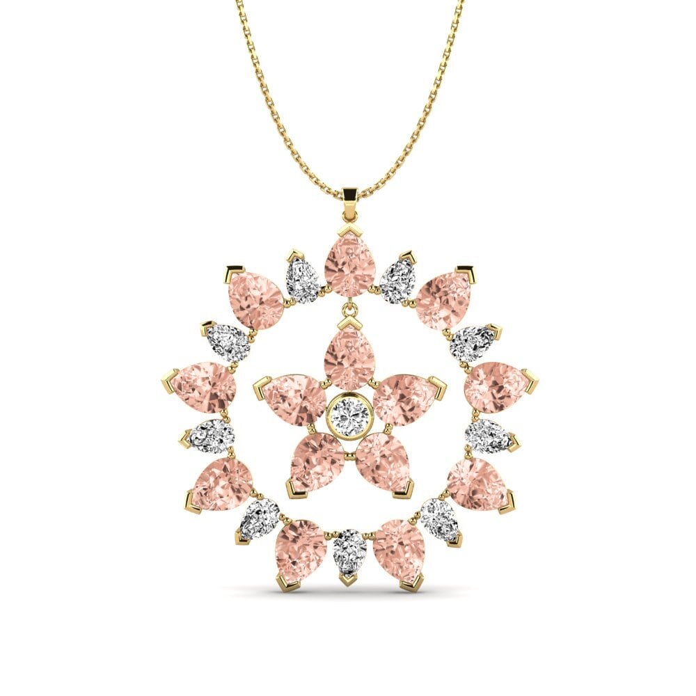 18k Oro Amarillo Morganita Colgante de Mujer Dinardo