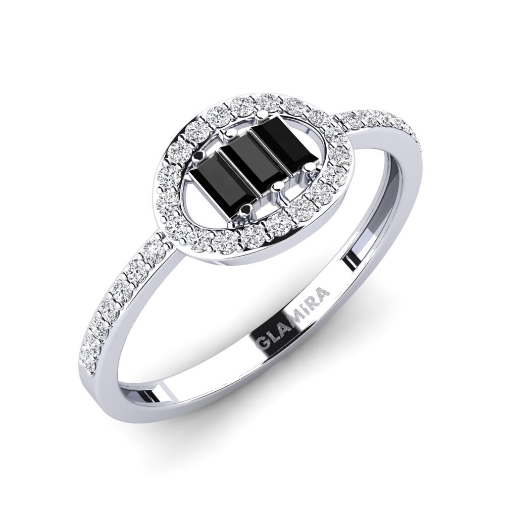 Black Onyx Engagement Ring Dipht
