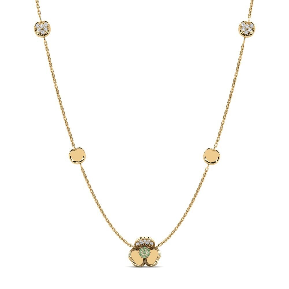 Green Diamond Women's Necklace Disposedd