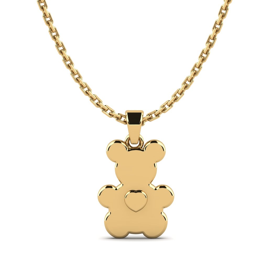 Animals Kids Necklaces Pendant Disprove 585 Yellow Gold