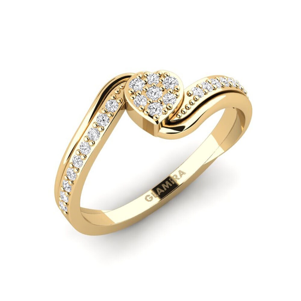 Oro Giallo 375 Anello Distinctive