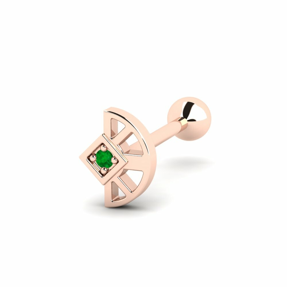 18K Rood Goud Oor Piercing Distortion