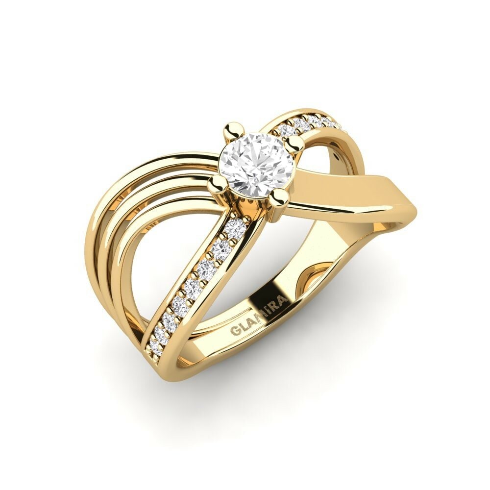 Oro Giallo 375 Anello di fidanzamento Diszes