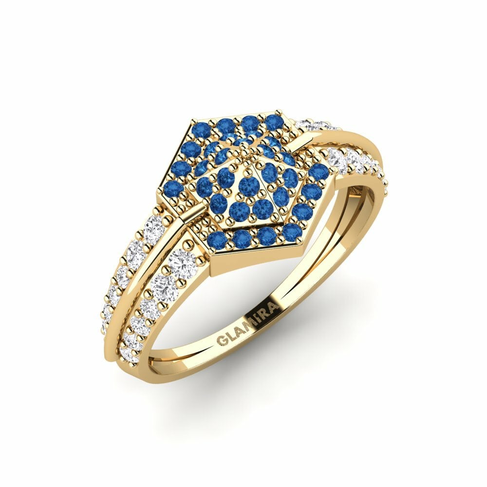 Dark Blue Zirconia Ring Divinando