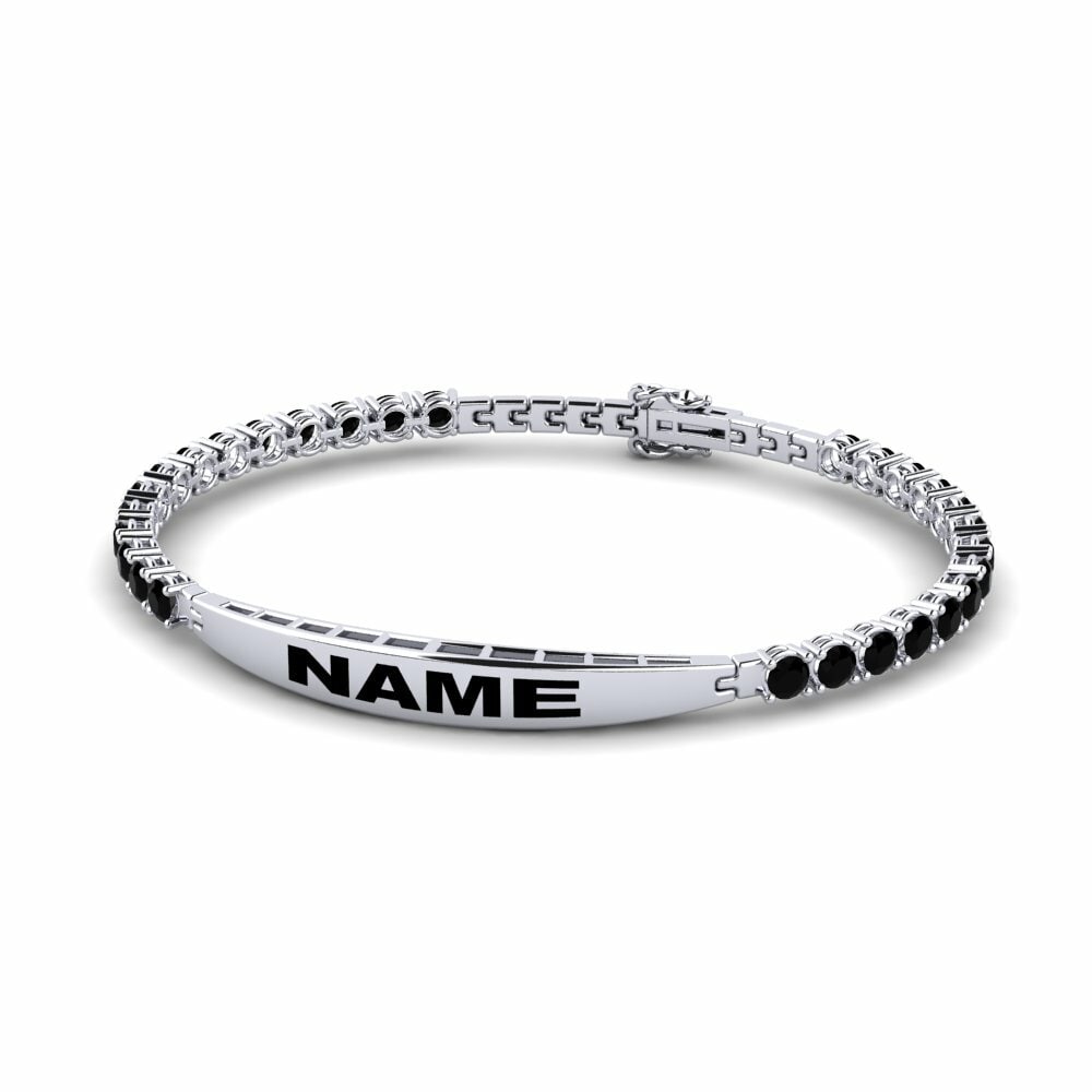 Bracelet pour femme Dizaine Saphir noir