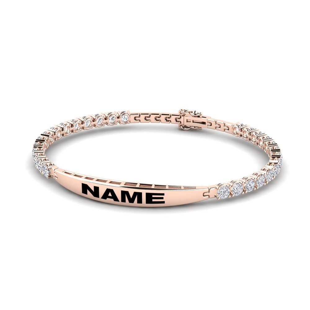 14ct Rose Gold Lab Grown Diamond Women's Bracelet Dizaine